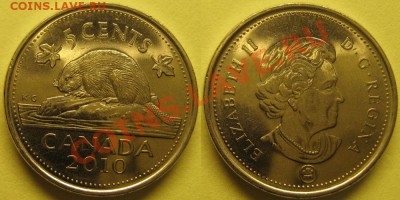 Канада 5 центов 2010 до 20.03.2012 - 5центов