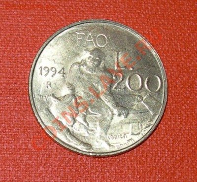 Сан-Марино 200 лир 1994 ФАО - ват