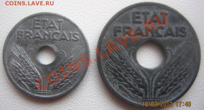 Франция 10 сантимов 1941 подписи на монете - IMG_2645