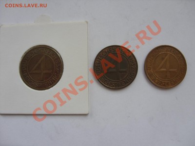 4 пфеннига Германия 1932 А, E. Отличный сохран. - 4 пф 1932 A E - 1