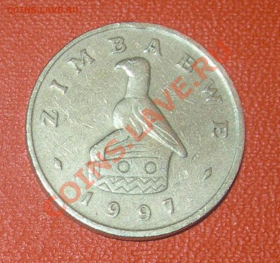 Зимбабве 2 доллара 1997. Муравьед до 22:00МСК 25.03.2012 - Зимм1