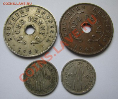 Южная Родезия 1942-48 несколько монет - 07